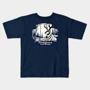 Pronghorn - WILD NATURE - PRONGHORN -9 Kids T-Shirt